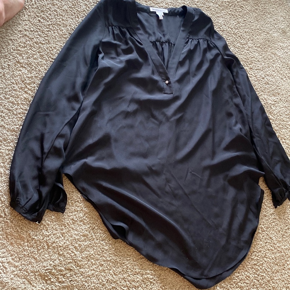 Long sleeve black blouse